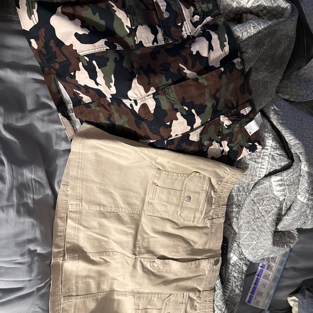 Rue21 Green and Tan Midi Skirt bundle deal